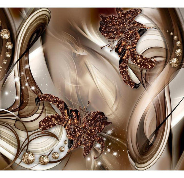 Peel & Stick Glam Wall Mural - Eccentric Composition - Removable Wall Decals