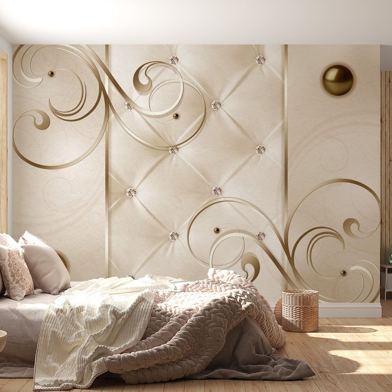 Peel & Stick Glam Wall Mural - Elegant Accent - Removable Wall Decals