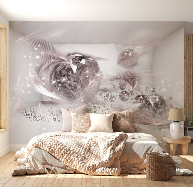 Peel & Stick Glam Wall Mural - Lovely Autumn Violet - Removable Wall Decals