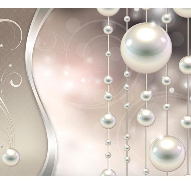 Peel & Stick Glam Wall Mural - Pearls - Removable Wall Decals