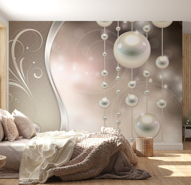 Peel & Stick Glam Wall Mural - Pearls - Removable Wall Decals
