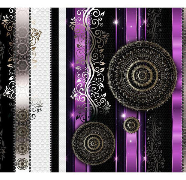Peel & Stick Glam Wall Mural - Purple Harmony - Removable Wall Decals