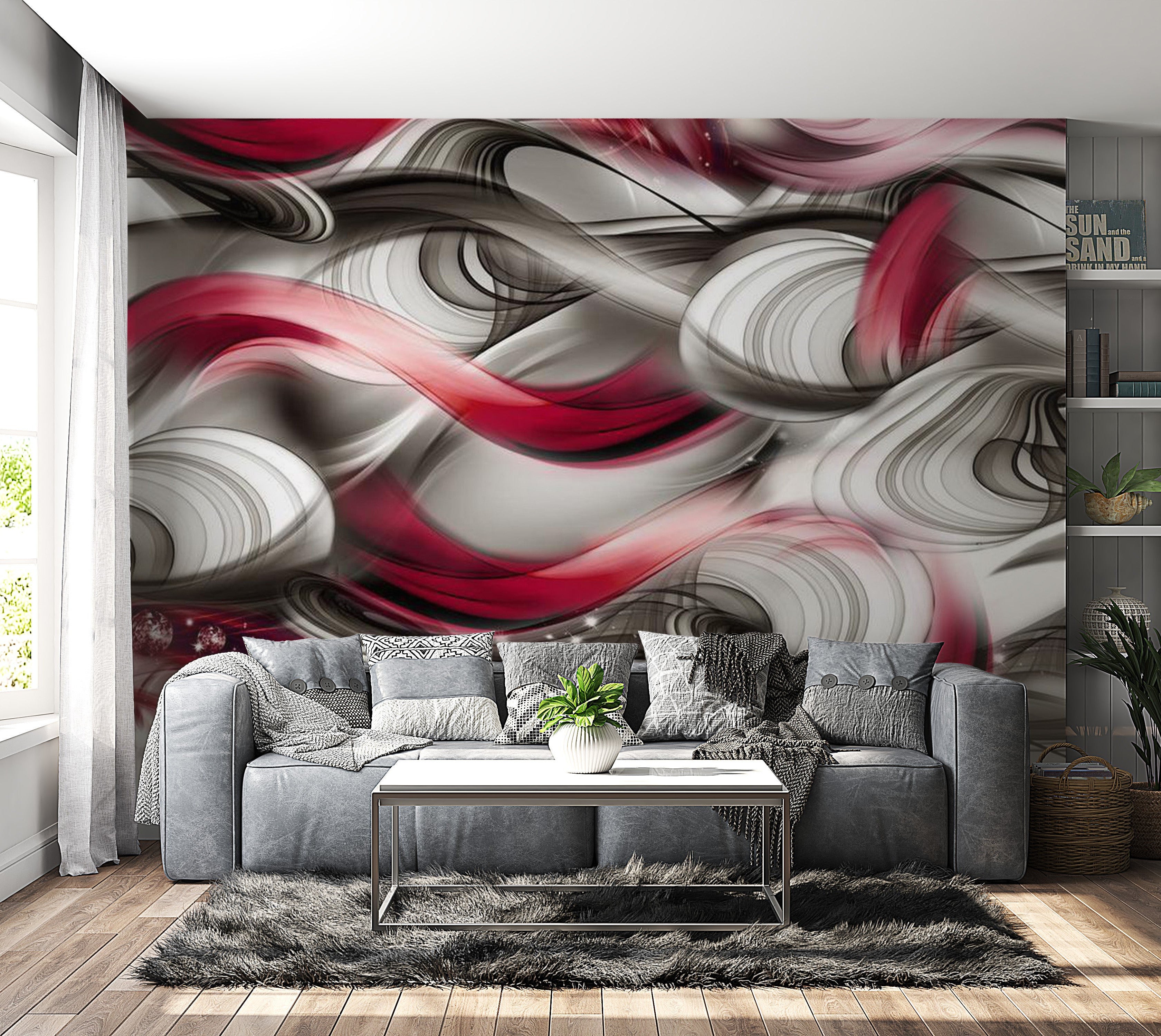 Peel & Stick Glam Wall Mural - Rush Of Emotions - Removable Wall Decals