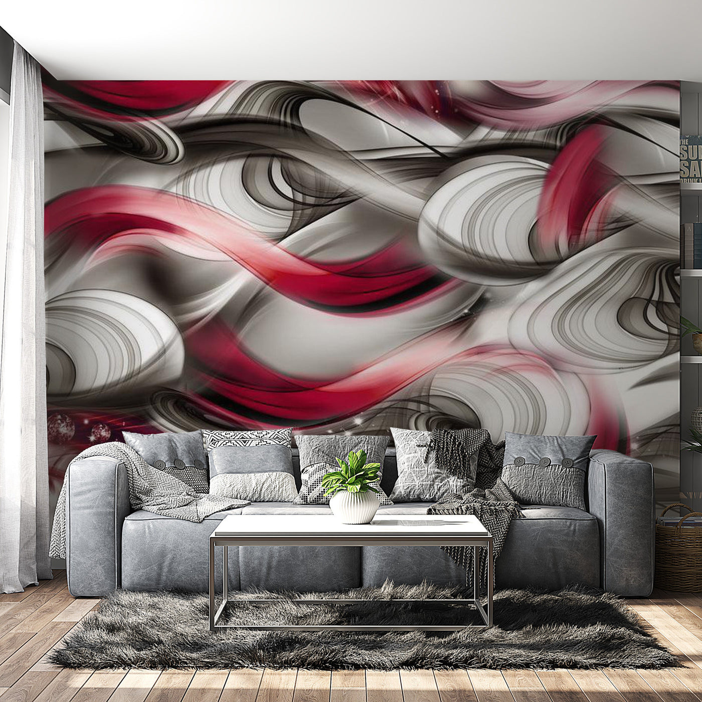 Peel & Stick Glam Wall Mural - Rush Of Emotions - Removable Wall Decals