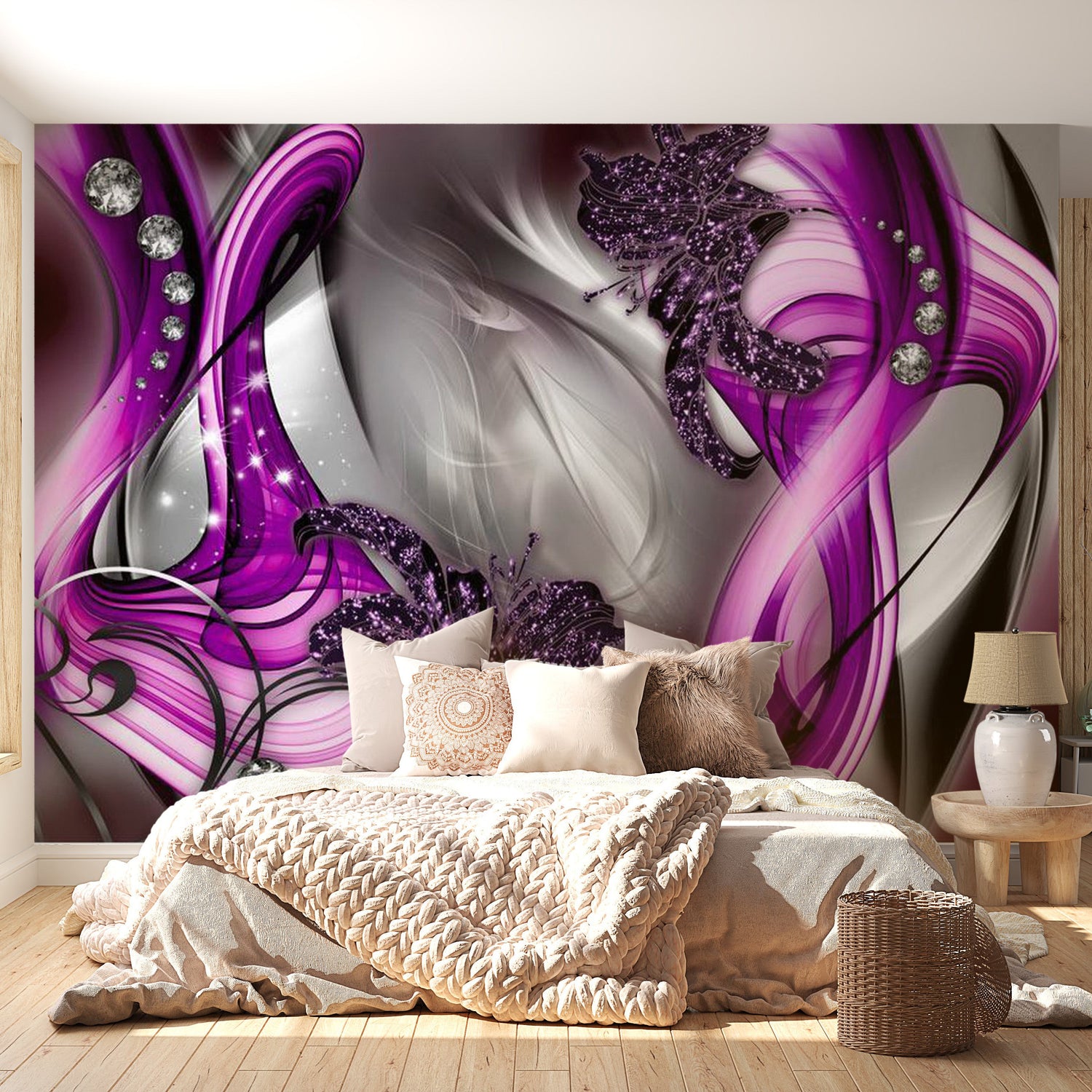 Peel & Stick Glam Wall Mural - Sounds Of Senses - Removable Wall Decals