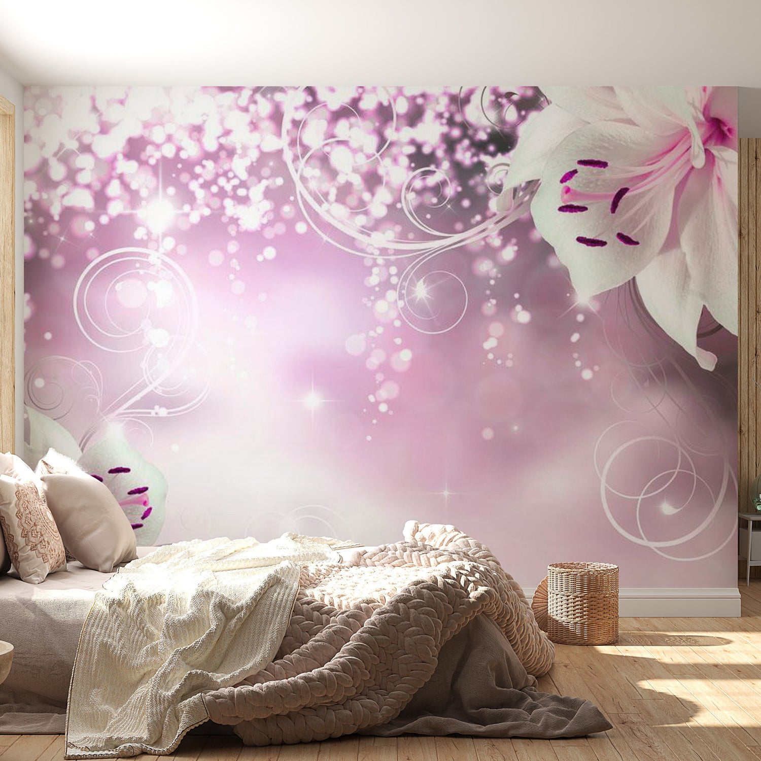 Peel & Stick Glam Wall Mural - Spell Of Lily - Removable Wall Decals