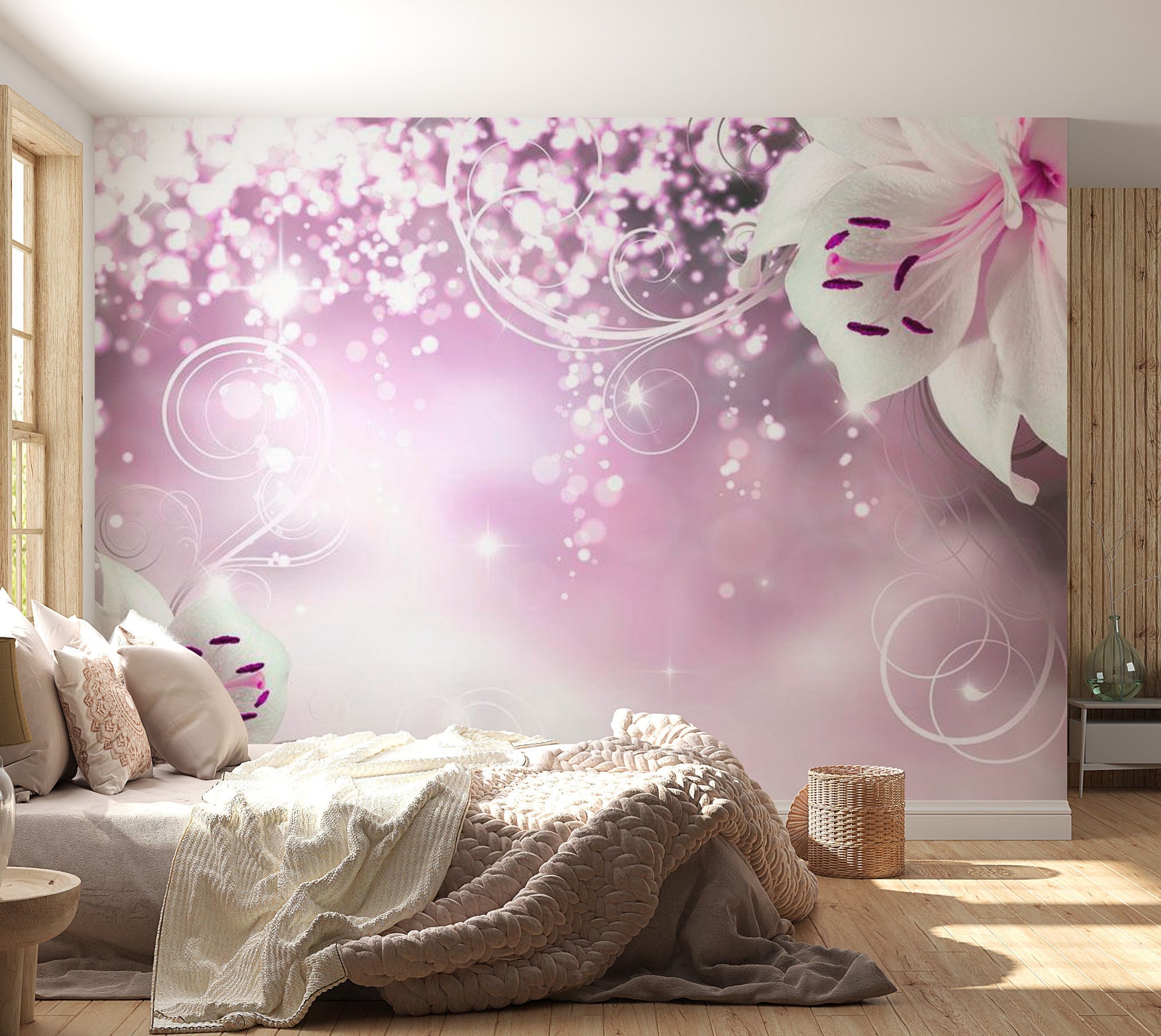 Peel & Stick Glam Wall Mural - Spell Of Lily - Removable Wall Decals