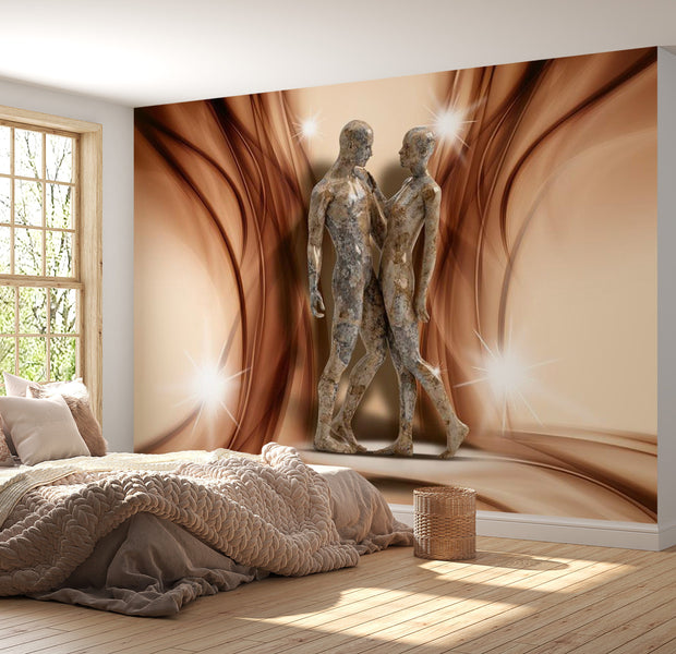 Peel & Stick Glam Wall Mural - Stone Couple - Removable Wall Decals
