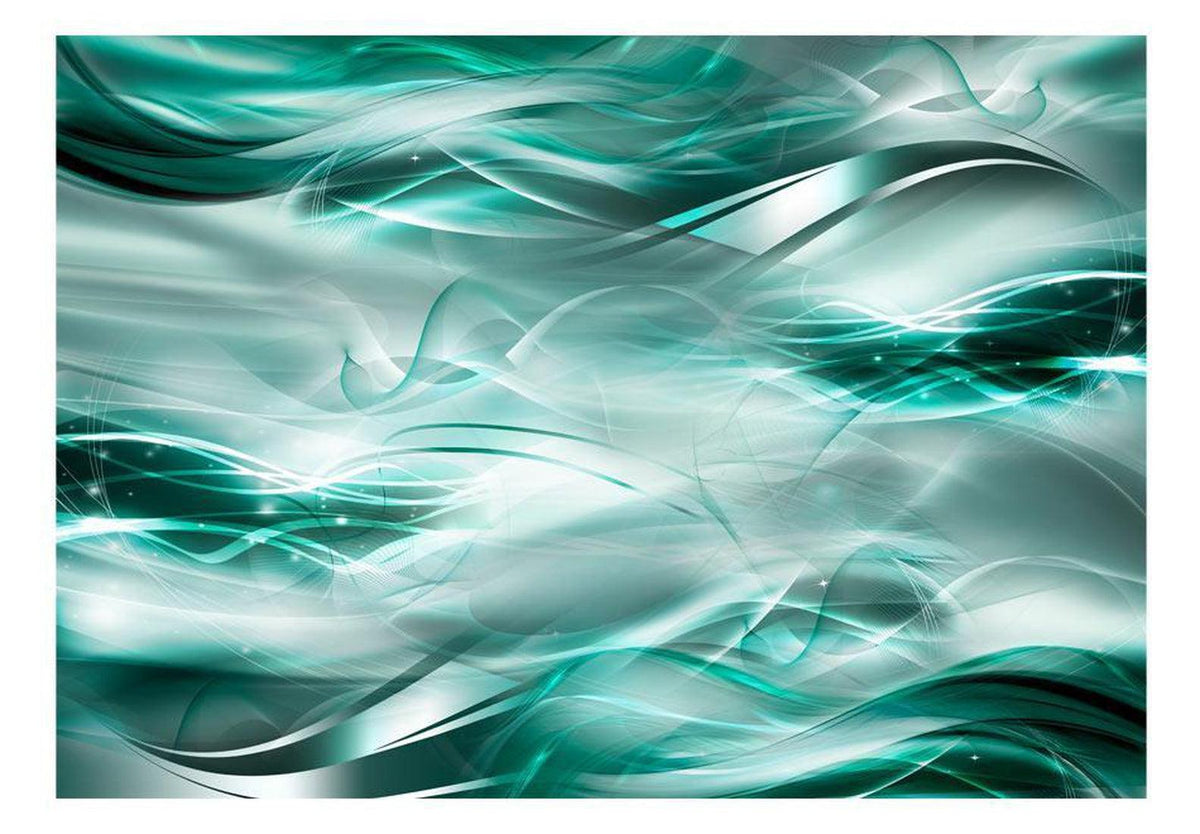 Peel & Stick Glam Wall Mural - Turquoise Ocean - Removable Wall Decals ...