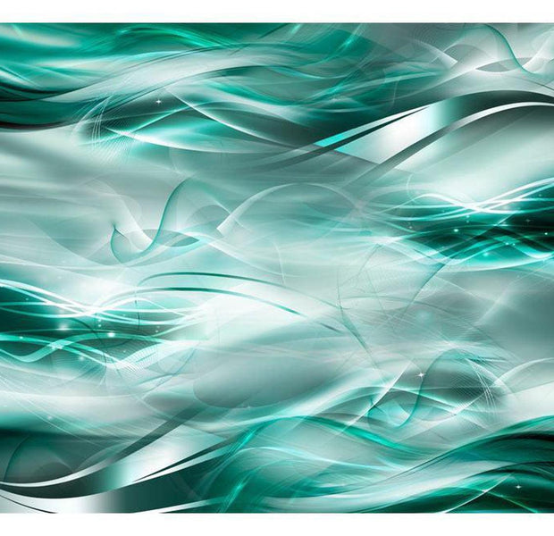 Peel & Stick Glam Wall Mural - Turquoise Ocean - Removable Wall Decals