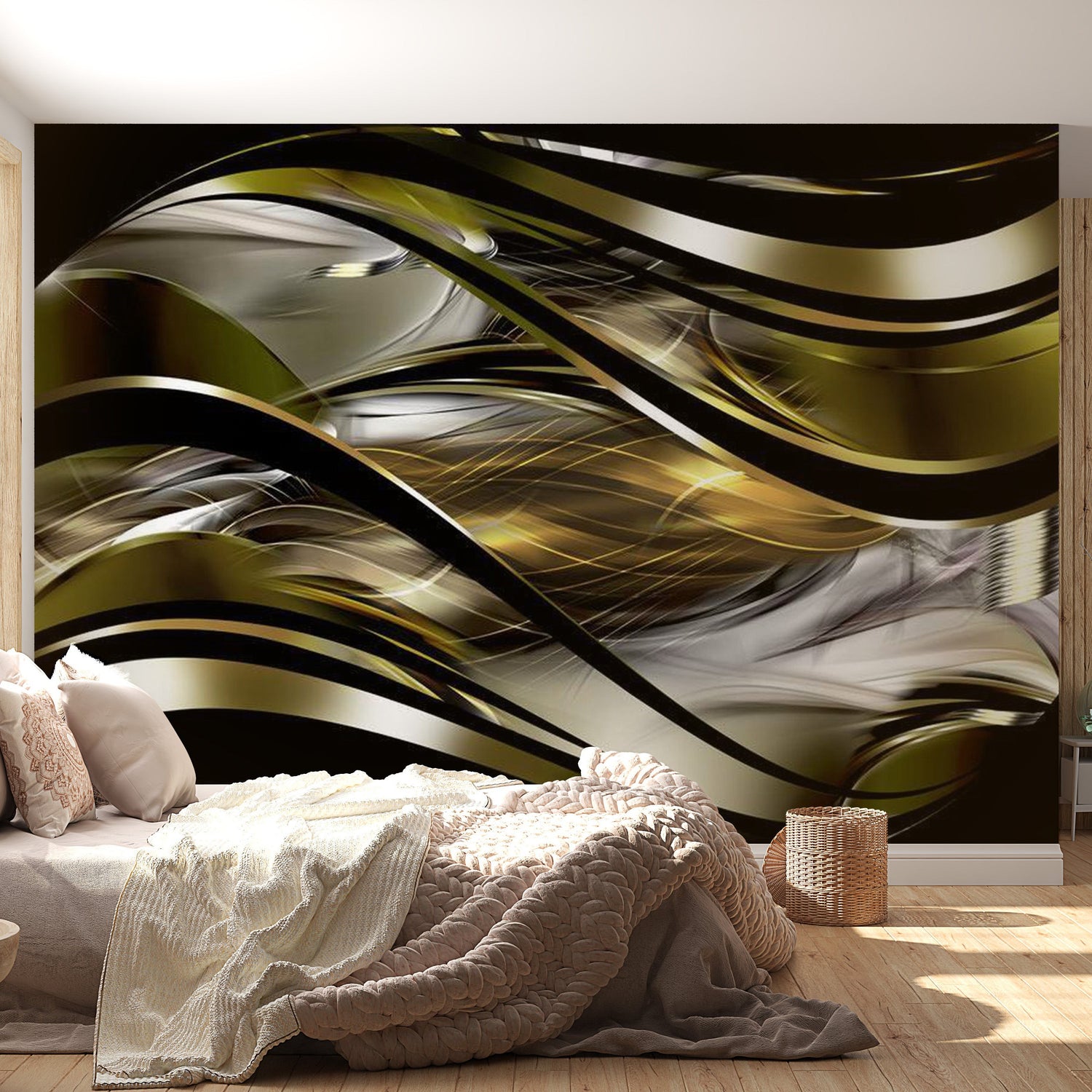 Peel & Stick Glam Wall Mural - Wind In Hair - Removable Wall Decals
