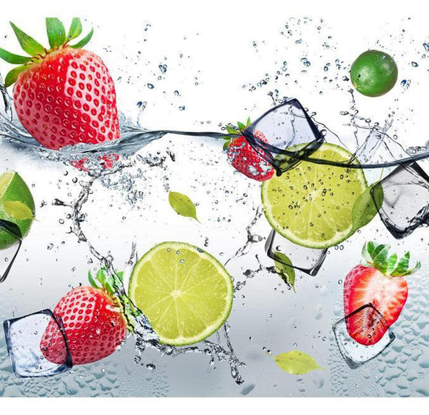 Peel & Stick Kitchen Wall Mural - Fruit Cocktail - Removable Wall Decals