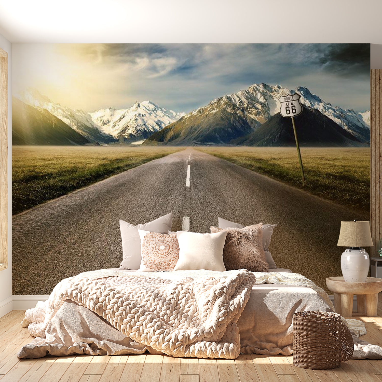 Peel & Stick Nature Wall Mural - The Long Road - Removable Wall Decals