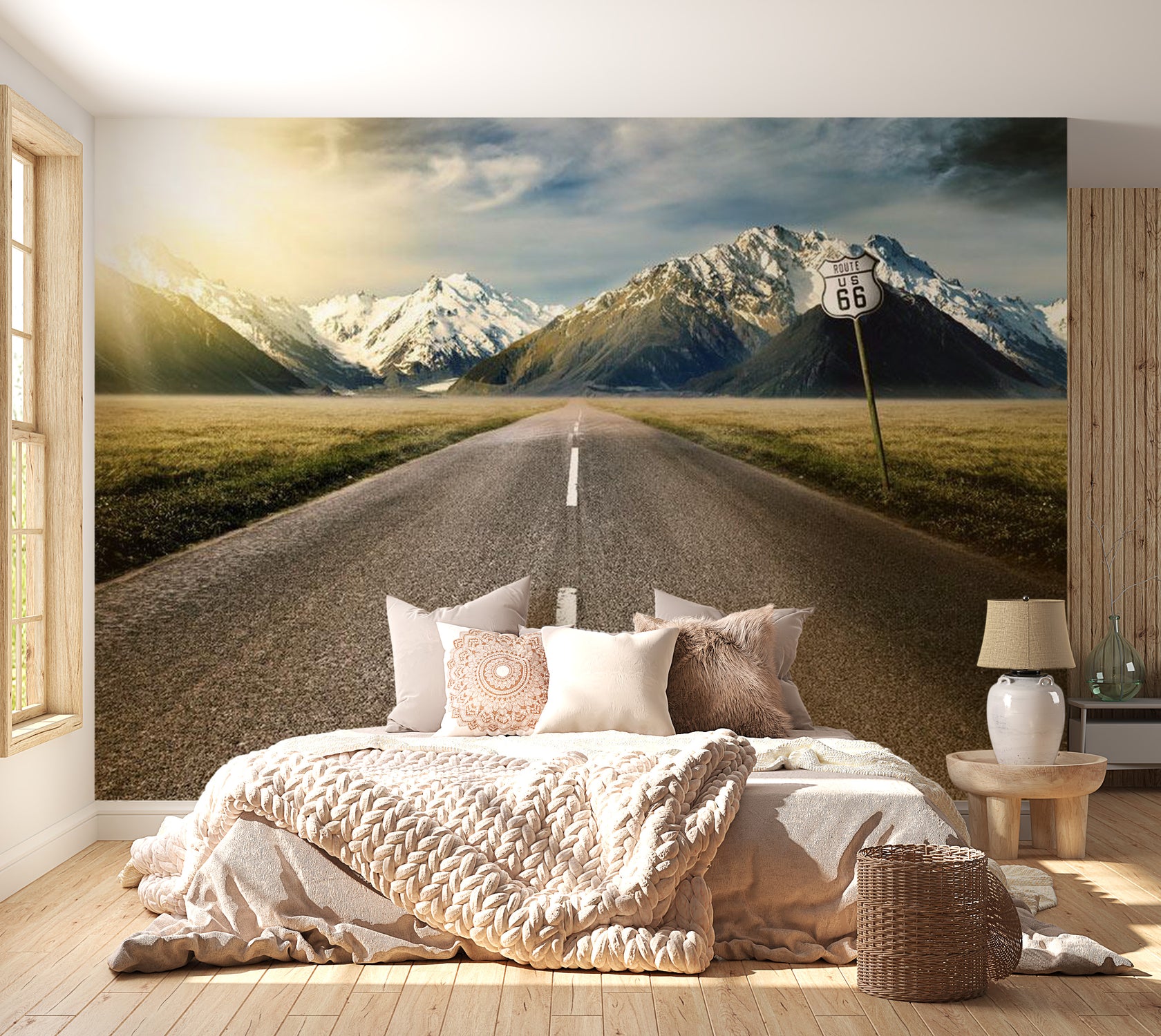 Peel & Stick Nature Wall Mural - The Long Road - Removable Wall Decals