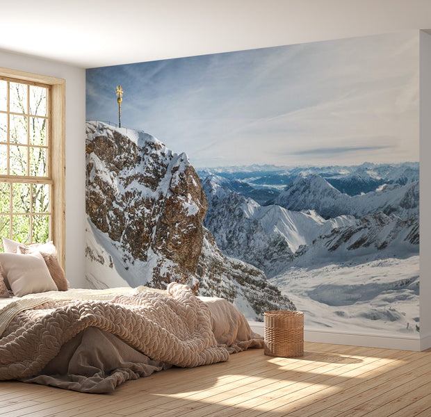 Peel & Stick Nature XXL Wall Mural - Winter In The Mountains - Removable Wall Decals