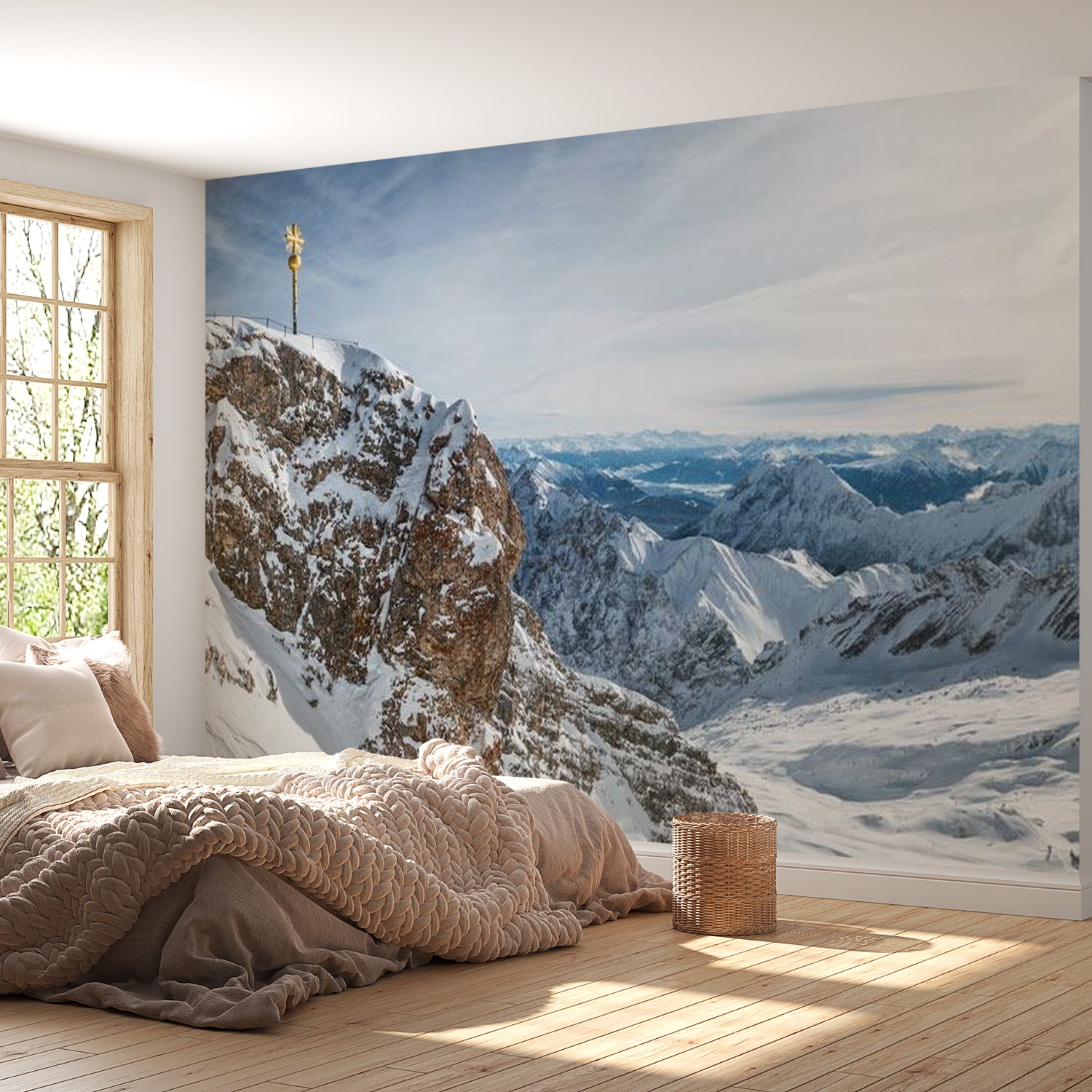 Peel & Stick Nature XXL Wall Mural - Winter In The Mountains - Removable Wall Decals