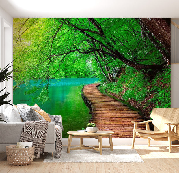 Peel & Stick Nature Wall Mural - Green Peace - Removable Wall Decals