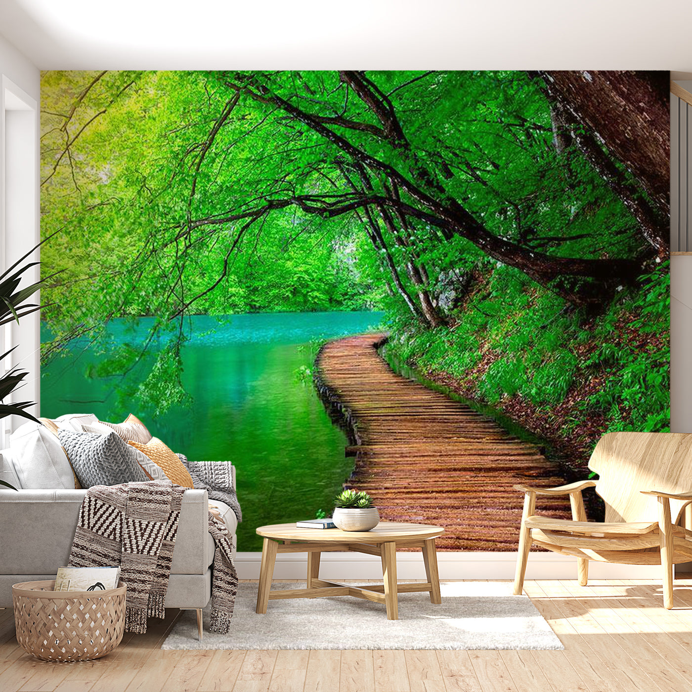 Peel & Stick Nature Wall Mural - Green Peace - Removable Wall Decals