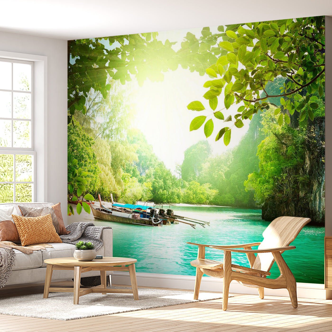 Peel & Stick Nature Wall Mural - Heavenly Landing - Removable Wall Decals