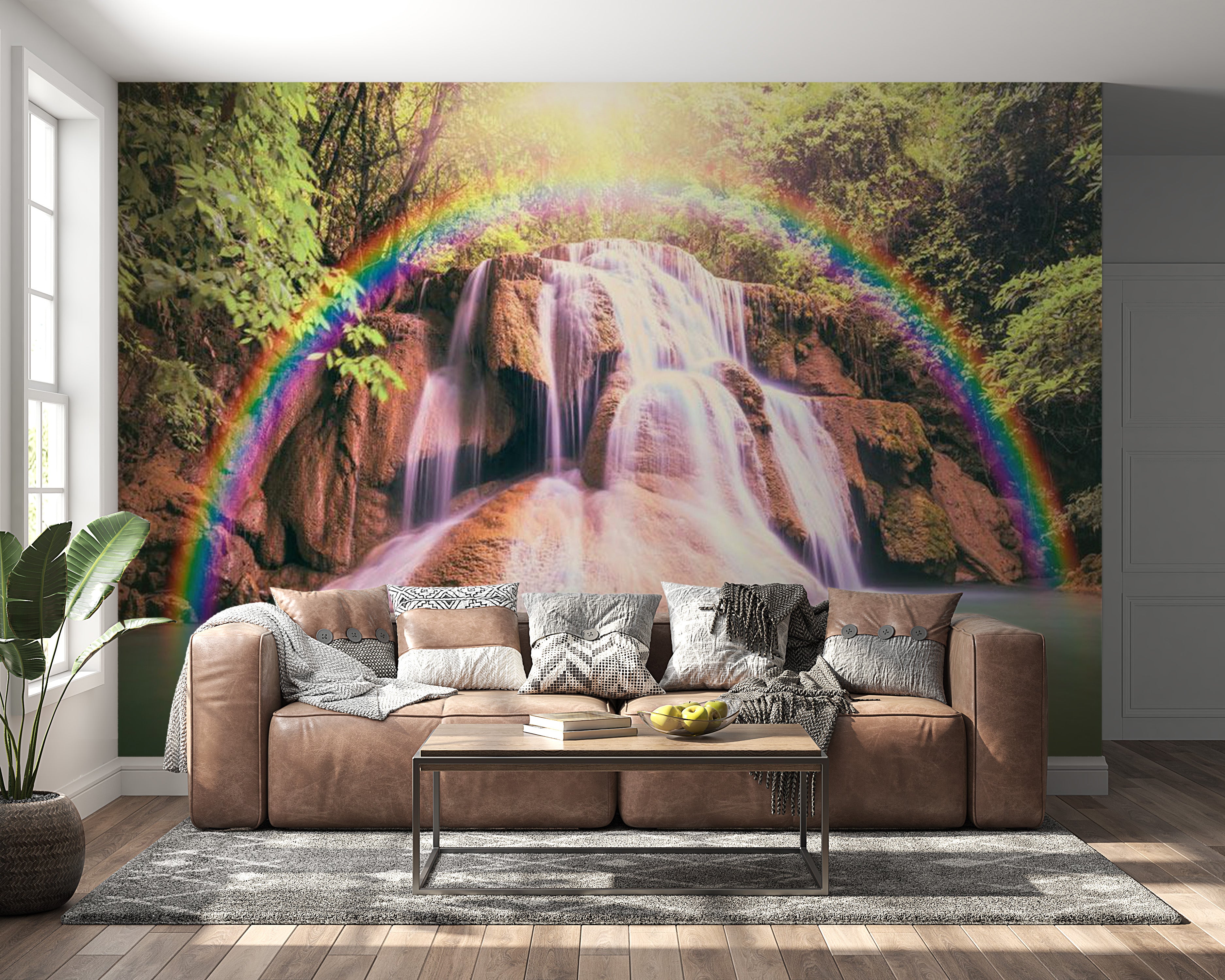 Peel & Stick Nature Wall Mural - Magical Waterfall - Removable Wall Decals