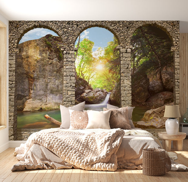 Peel & Stick Nature Wall Mural - Morning Relaxation - Removable Wall Decals
