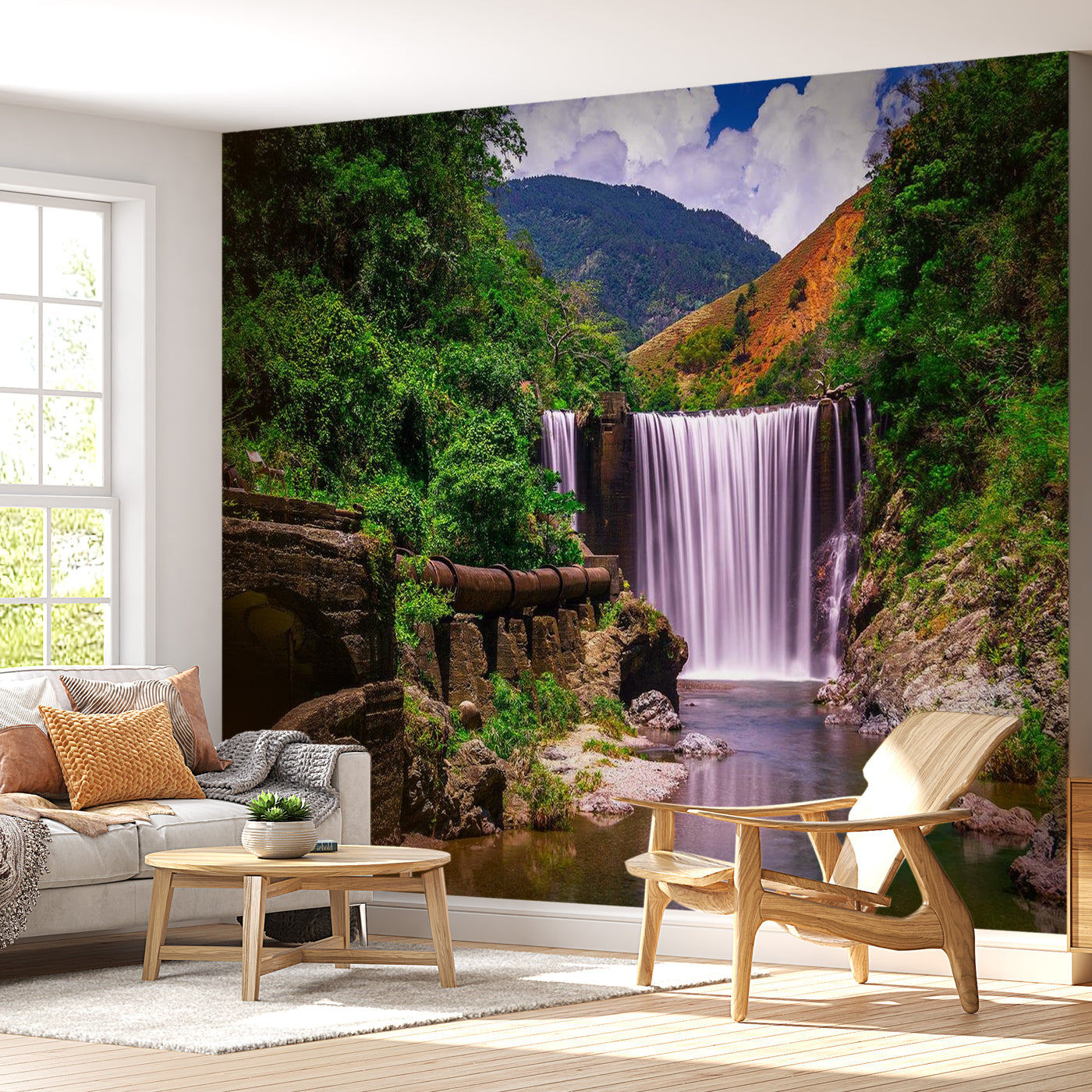 Peel & Stick Nature Wall Mural - Reggae Falls - Removable Wall Decals