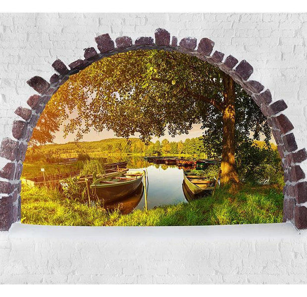 Peel & Stick Nature Wall Mural - Summer Lake - Removable Wall Decals