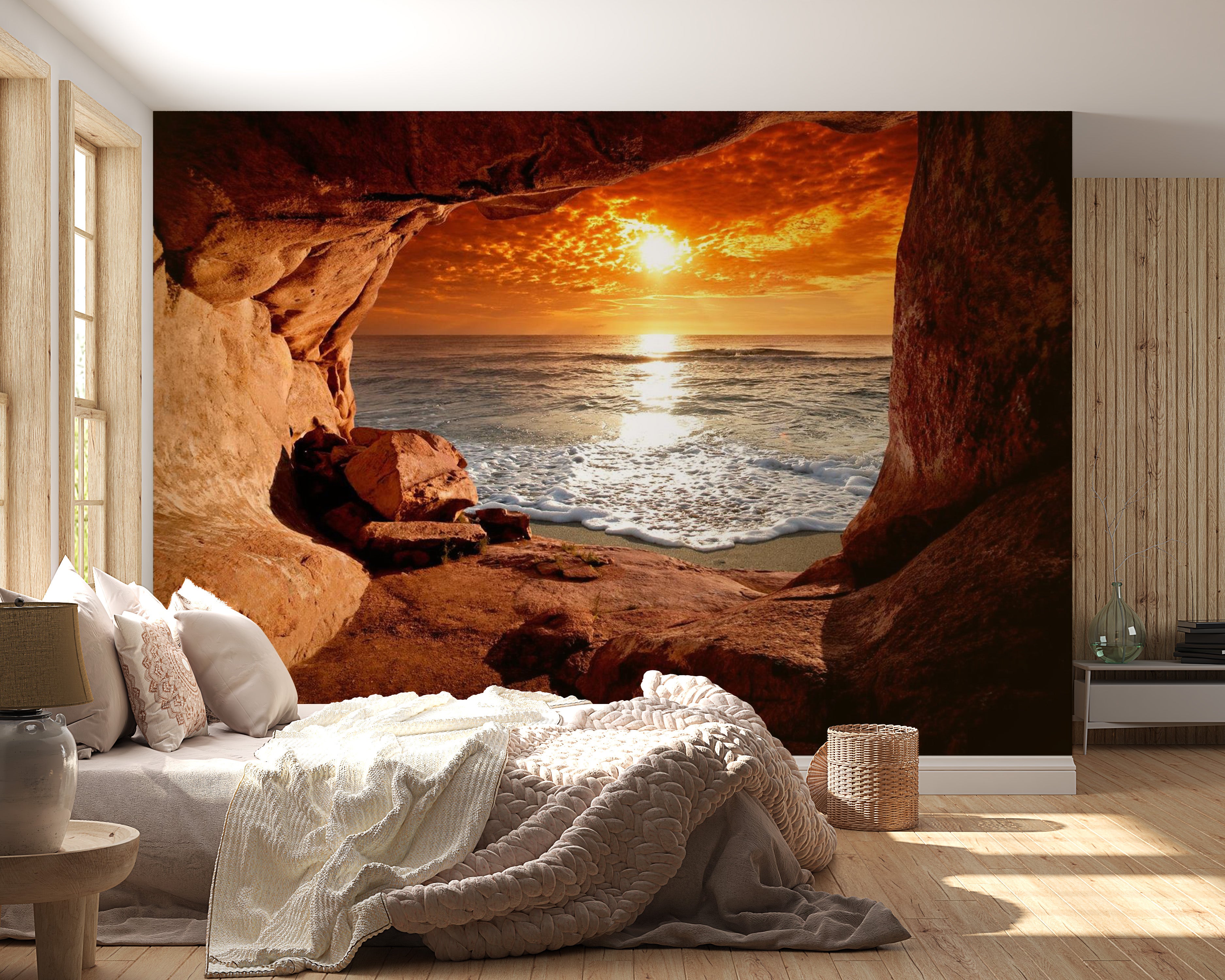 Peel & Stick Tropical Wall Mural - Exit From The Cave - Removable Wall Decals