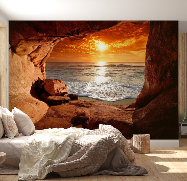 Peel & Stick Tropical Wall Mural - Exit From The Cave - Removable Wall Decals