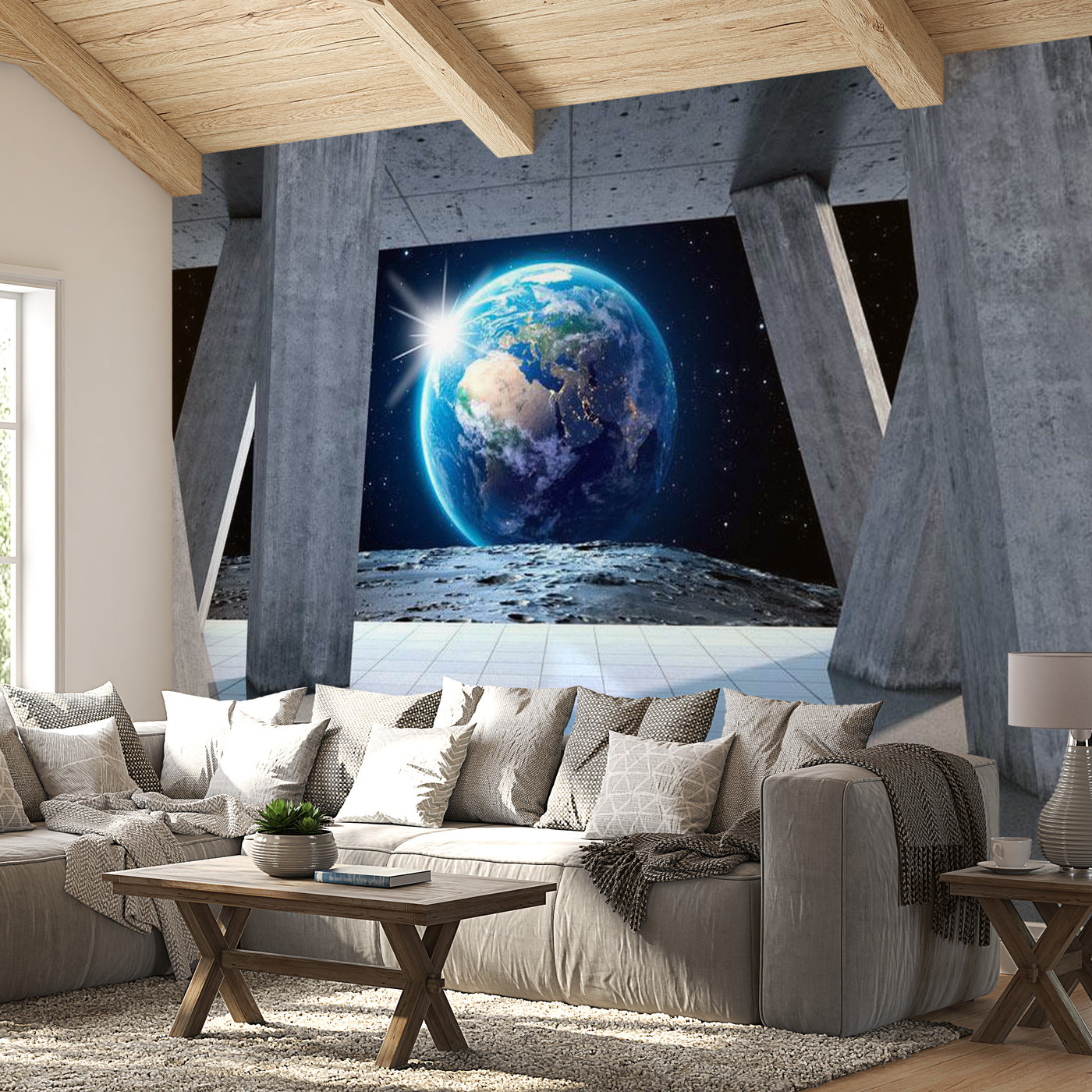 Peel & Stick Space 3D Wall Mural - Star Travels - Removable Wall Decals