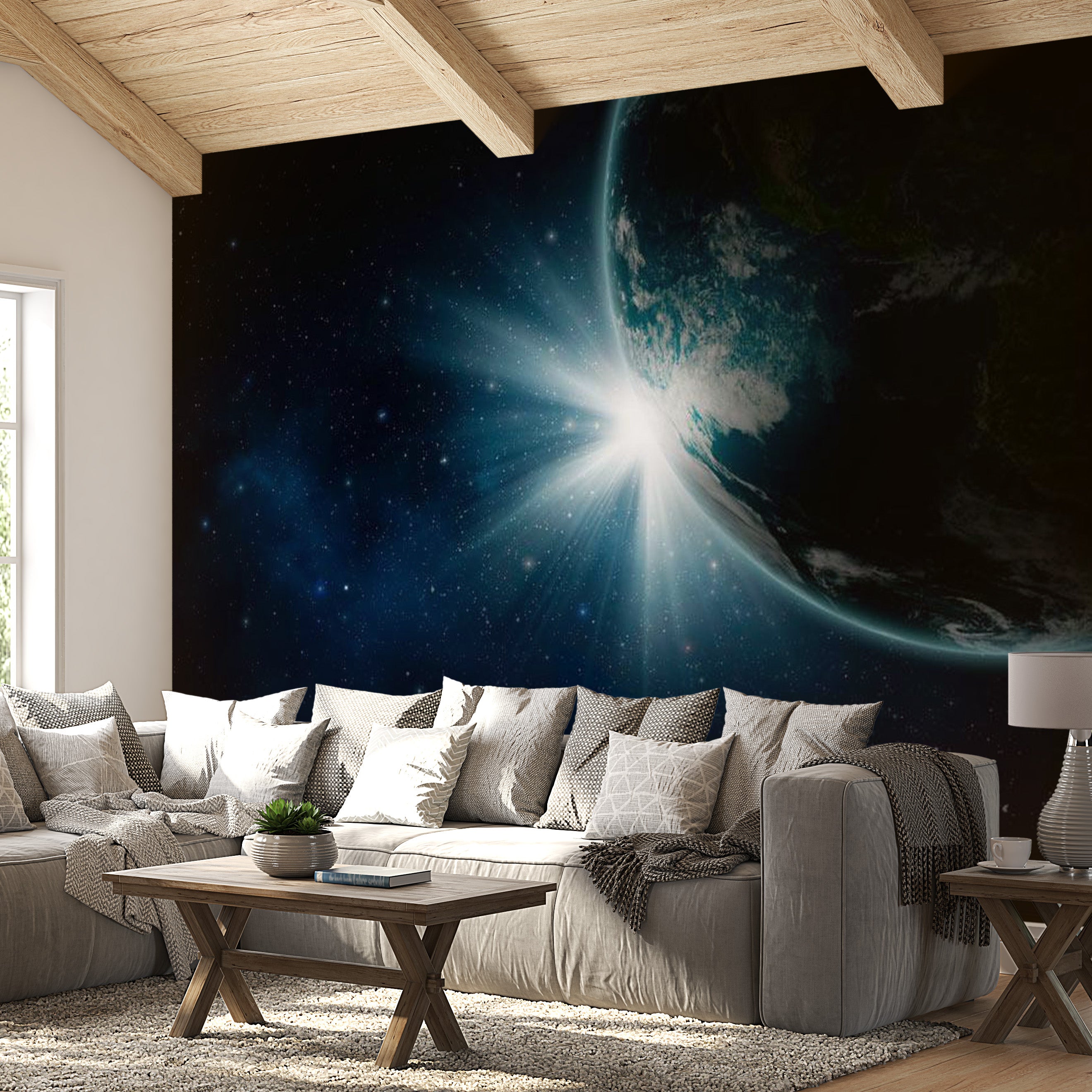 Peel & Stick Space Wall Mural - Earth - Removable Wall Decals