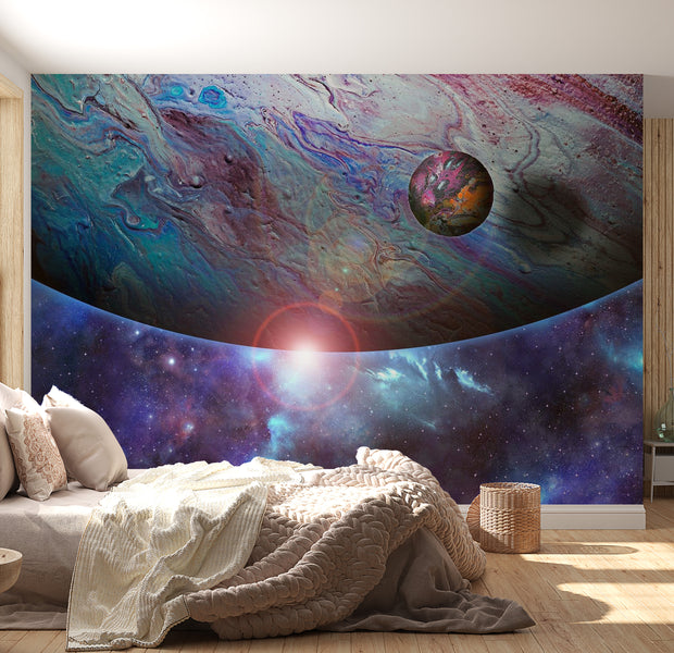 Peel & Stick Space Wall Mural - In Orbit - Removable Wall Decals