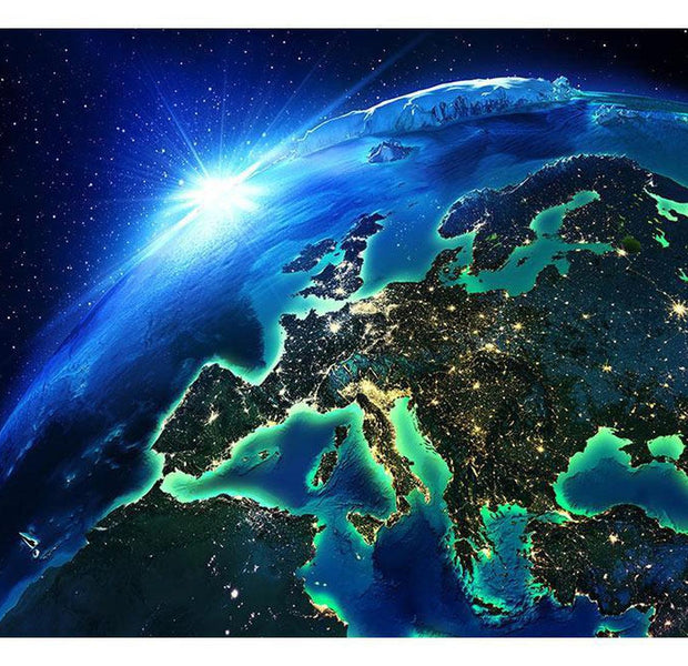 Peel & Stick Space Wall Mural - The Blue Planet - Removable Wall Decals