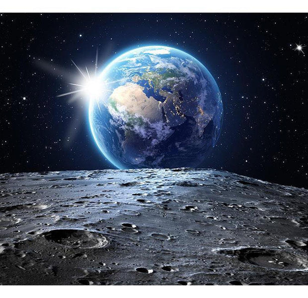 Peel & Stick Space Wall Mural - View Of The Blue Planet - Removable Wall Decals