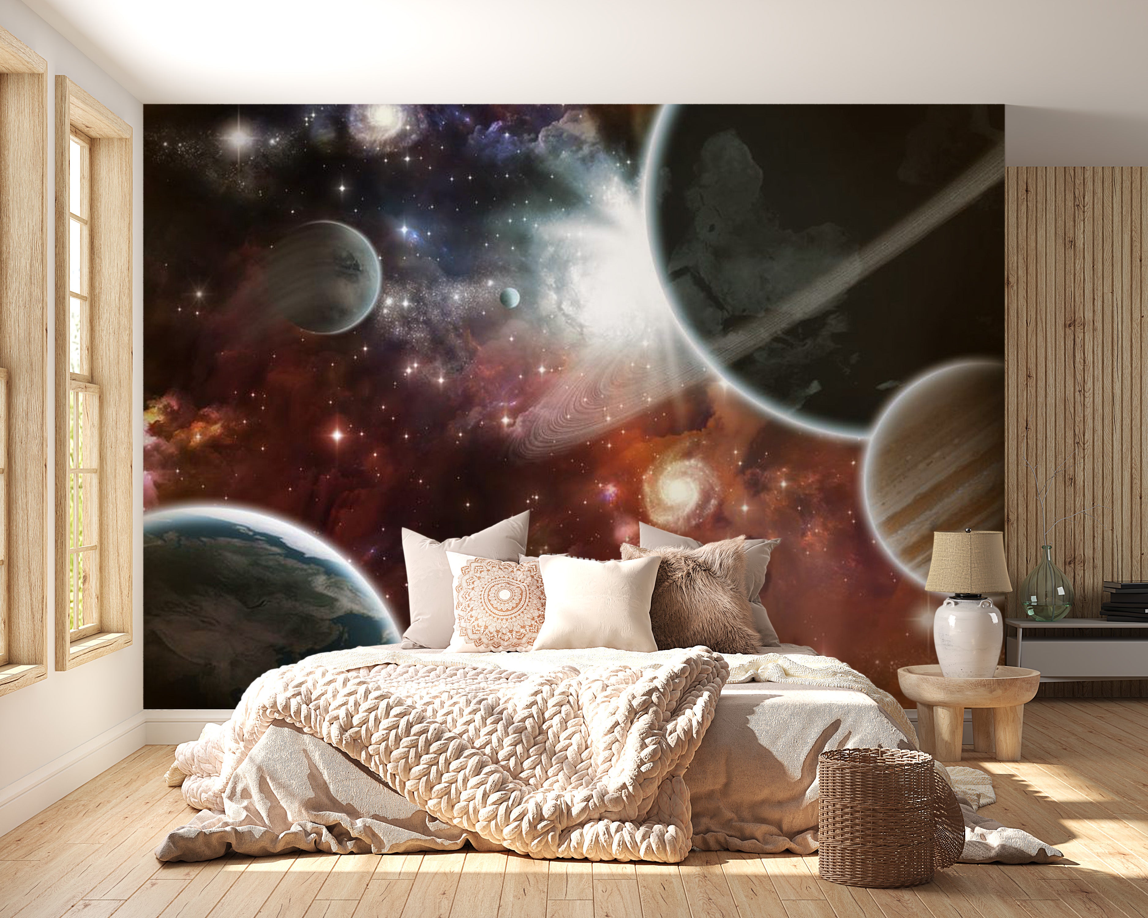 Peel & Stick Space Wall Mural - Walk In Space - Removable Wall Decals