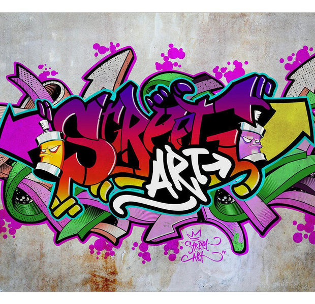 Peel & Stick Street Art Wall Mural - Airbrush Graffiti - Removable Wall Decals