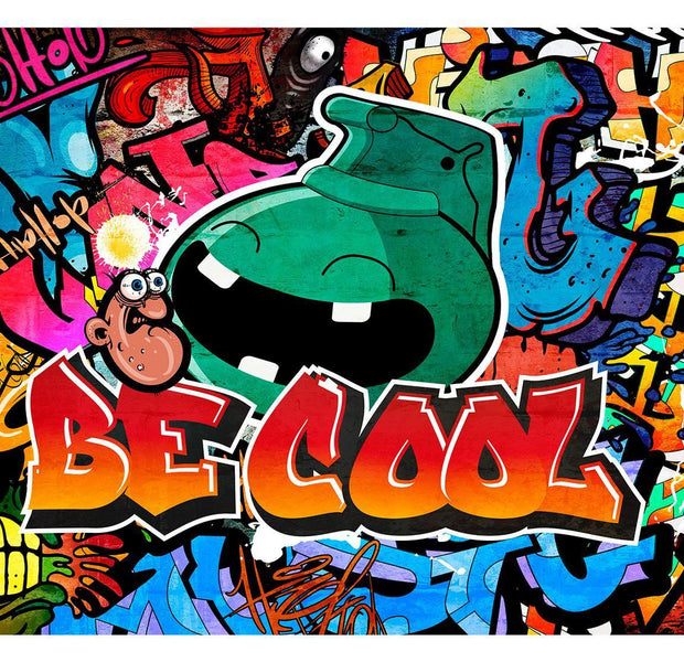 Peel & Stick Street Art Wall Mural - Be Cool Graffiti - Removable Wall Decals