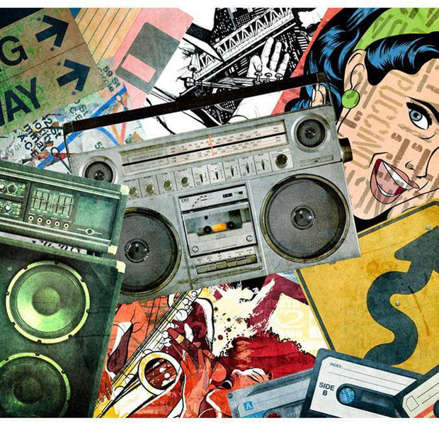 Peel & Stick Street Art Wall Mural - Graffiti Pop Art Girl - Removable Wall Decals