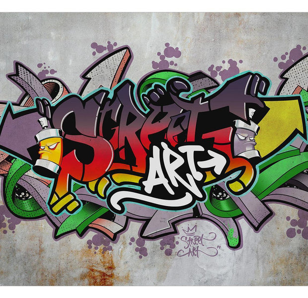 Peel & Stick Street Art Wall Mural - Reggae Colours Graffiti- Removable Wall Decals