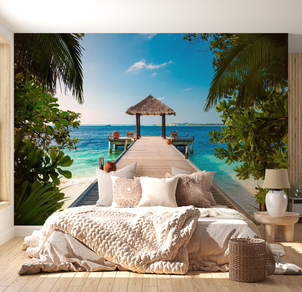 Peel & Stick Tropical Wall Mural - Hawaiian Dream - Removable Wall Decals
