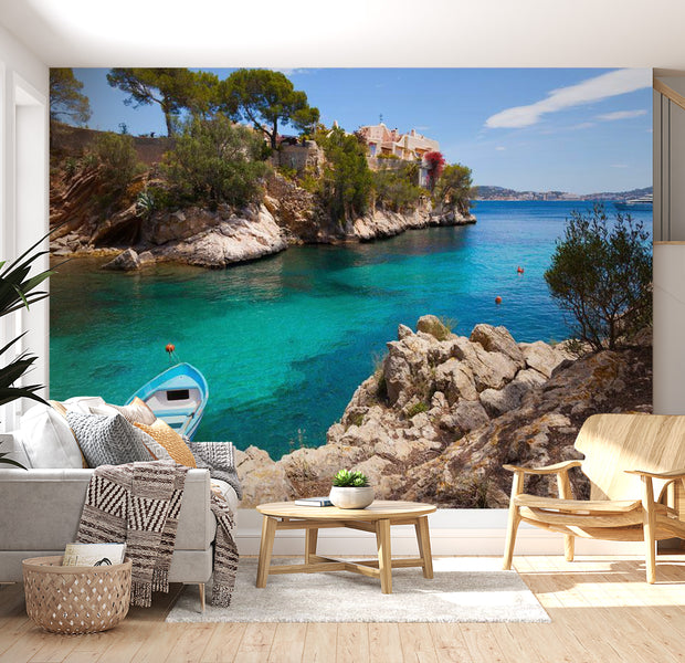 Peel & Stick Tropical Wall Mural - Holiday Seclusion - Removable Wall Decals