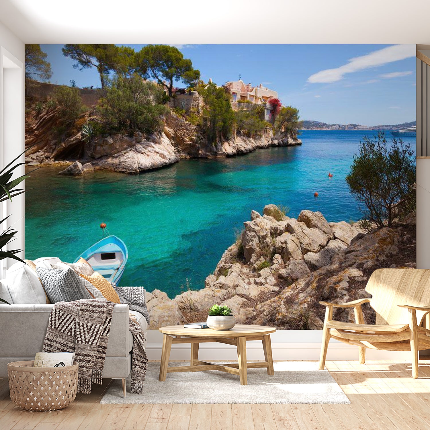 Peel & Stick Tropical Wall Mural - Holiday Seclusion - Removable Wall Decals