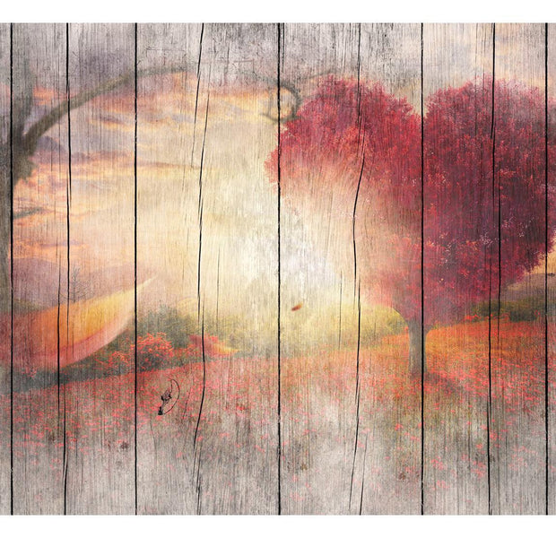 Peel & Stick Wall Mural - Autumnal Love - Removable Wall Decals