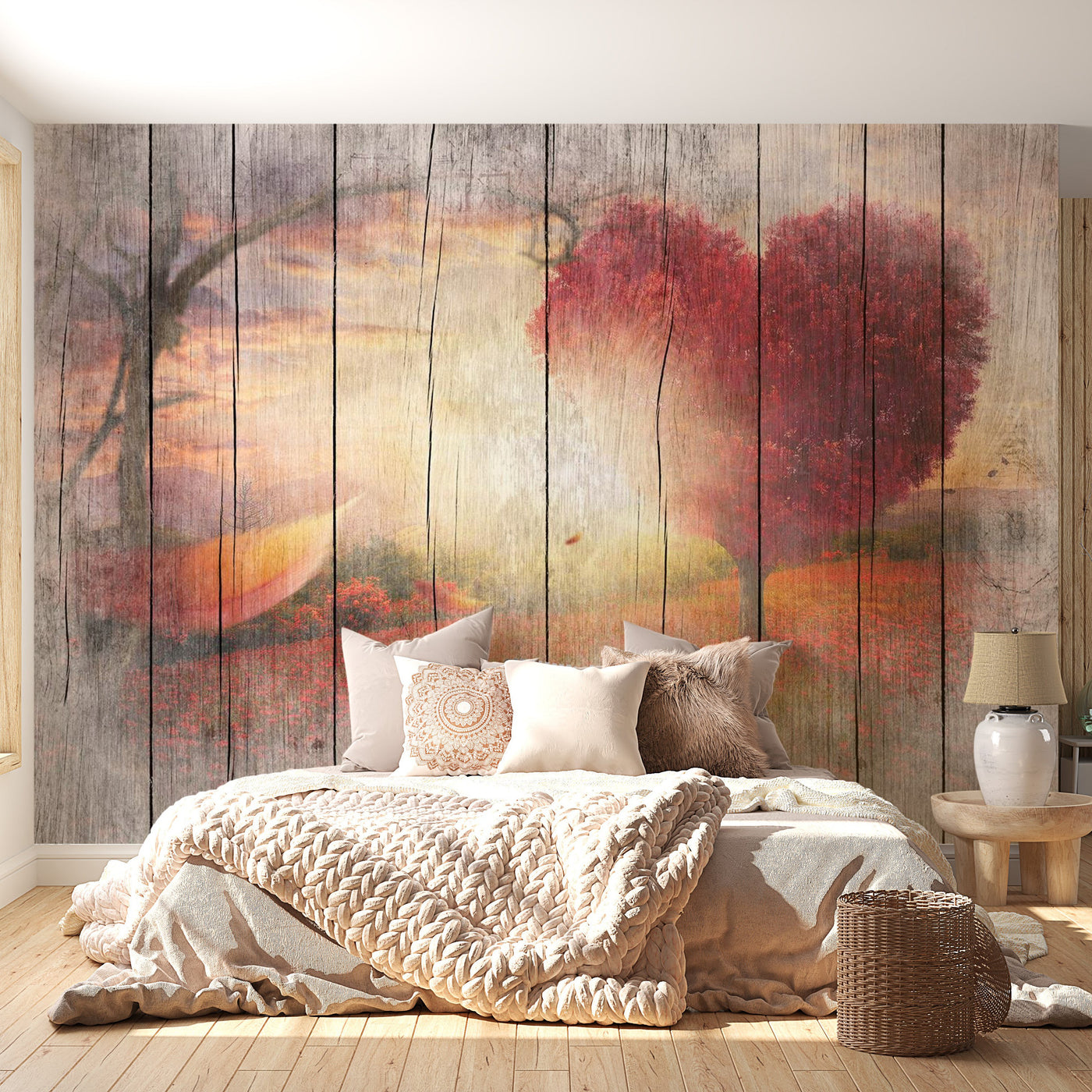 Peel & Stick Wall Mural - Autumnal Love - Removable Wall Decals