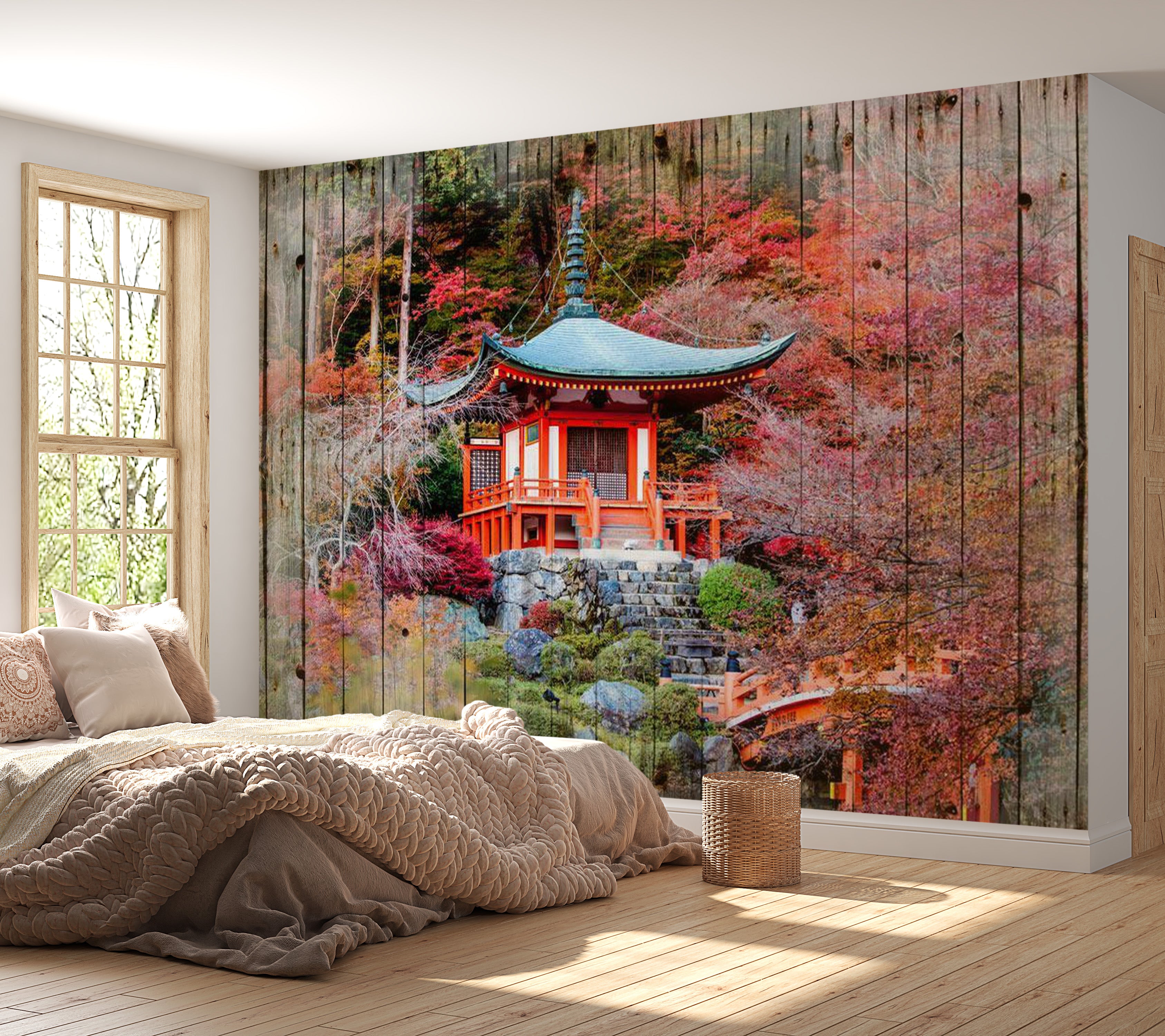 Peel & Stick Wall Mural - Autumnal Japan - Removable Wall Decals