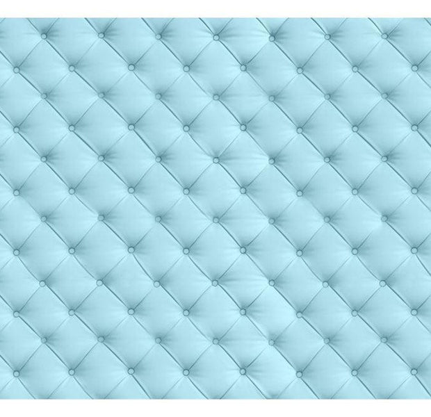 Peel & Stick Wall Mural - Baby Blue Chesterfield Pattern - Removable Wall Decals