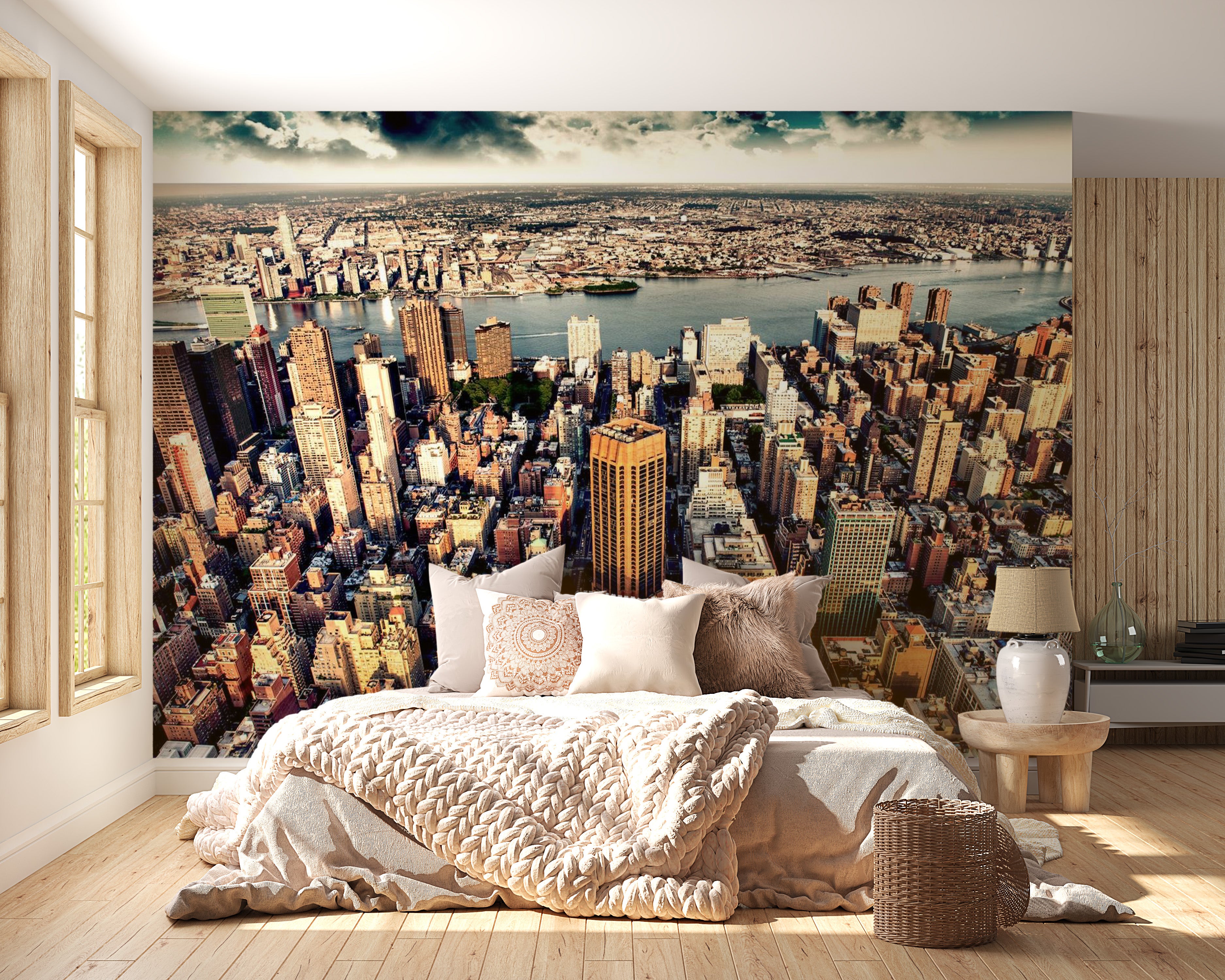 Peel & Stick Wall Mural - Bird's Eye View Of New York - Removable Wall Decals