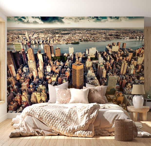Peel & Stick Wall Mural - Bird's Eye View Of New York - Removable Wall Decals