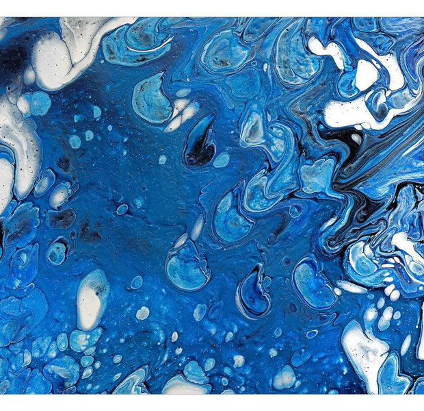 Peel & Stick Wall Mural - Blue Abstract Pouring Art - Removable Wall Decals