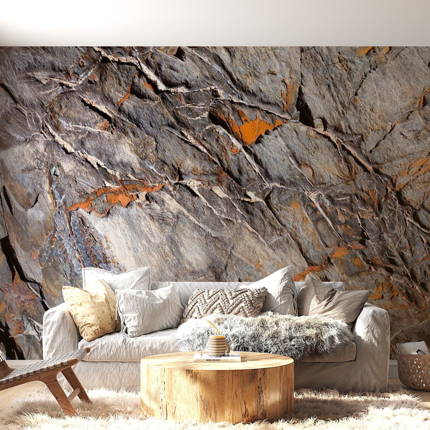Peel & Stick Wall Mural - Cliff Stone Close Up - Removable Wall Decals